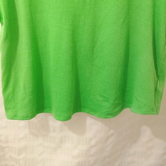 Anneliese Top Crochet Detail Flutter Sleeves Soft Lightweight Tee Green Large - Picture 3 of 12